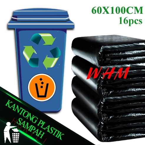 Kantong Plastik Sampah HD Ukuran 60X100cm 90X120cm Trash Bag Hitam  60 Micro Tebal