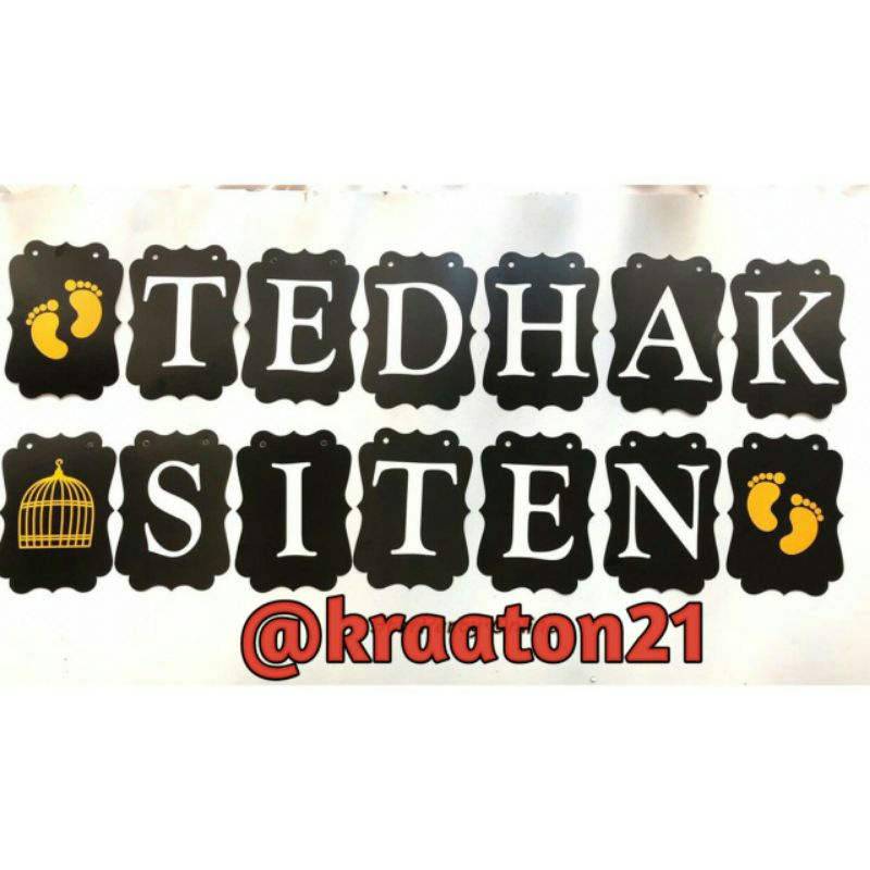 Rangakaian tedhak siten / banner tedhak siten / hiasan dinding / dekorasi