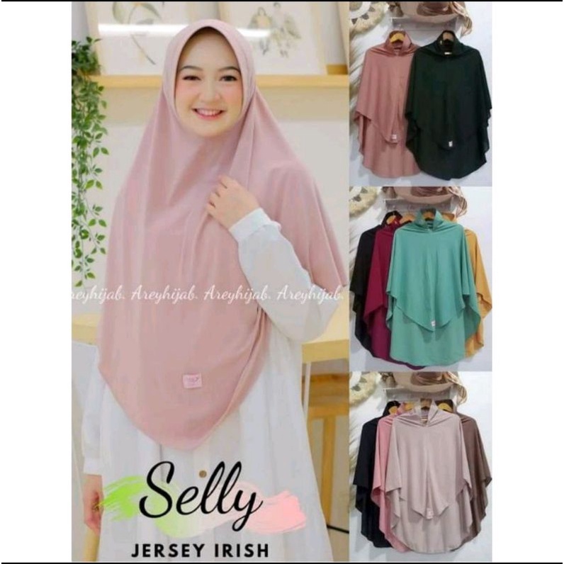 [O62 Arey] Jilbab Instan Selly ✦ Hijab Ped Jumbo Original By Arey