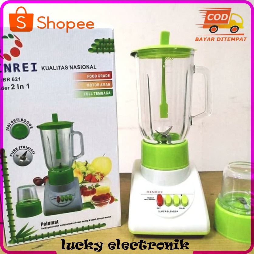 Blender Rinrei BR 621 Blender 2 in1 Body Kaca Blender Serbaguna