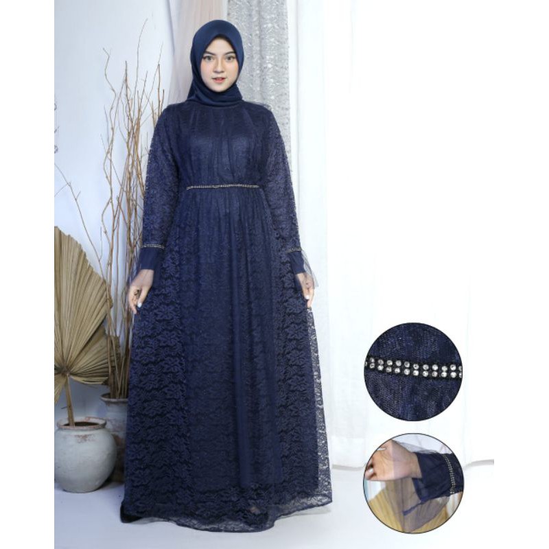 Gamis Dress Kebaya Brokat Mix Puring Terbaru Shopee Indonesia