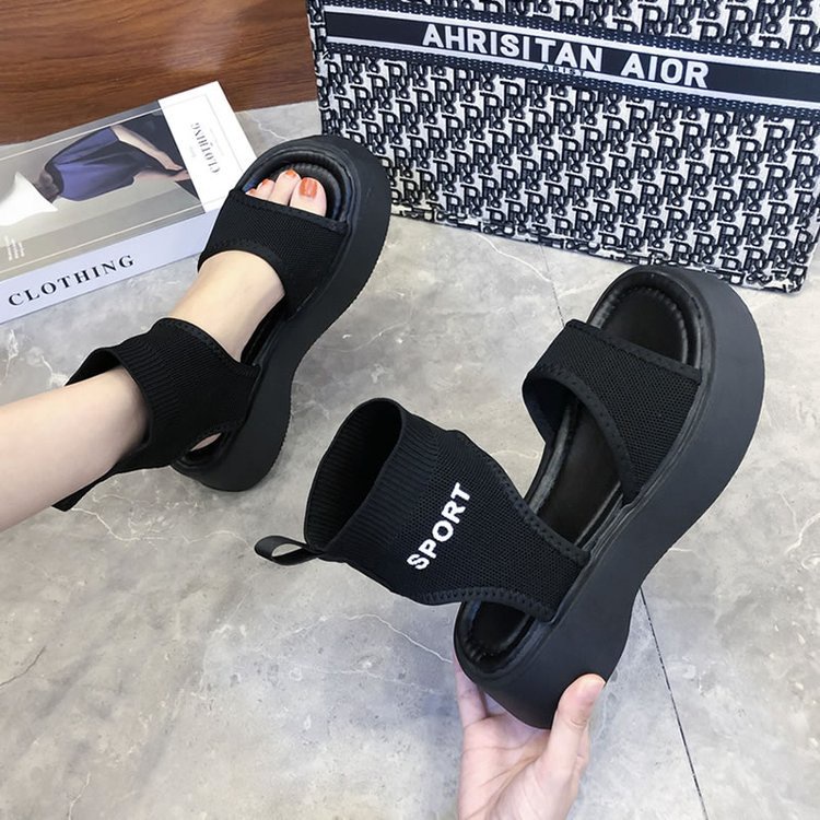 BJS18 - BLACK - Sandal Gunung CANTIK SEPATU PESTA HAK WEDGES KEKINIAN BOOMING HAK TAHU SPORT TALI WANITA HIGH HEELS SEPATU HAK FASHION IMPORT TERMURAH TERLARIS TERBARU BAGSTORE JAKARTA JSSM18