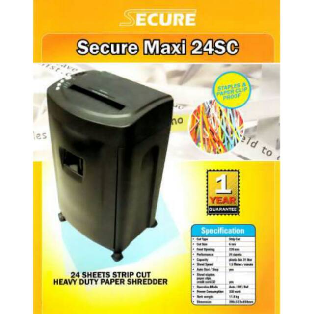 SECURE MAXI 24SC - Paper Shredder Paper Shredder / Mesin Penghancur Kertas #Best Product &amp; High Qual