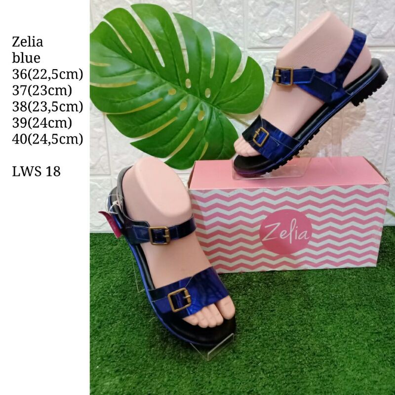 FILLYS : SANDAL SLIDE  SELOP TALI WANITA BRAND ZELIA LWS 18 -SANDAL HAK TAHU BRAND MATAHARI RAMAYANA
