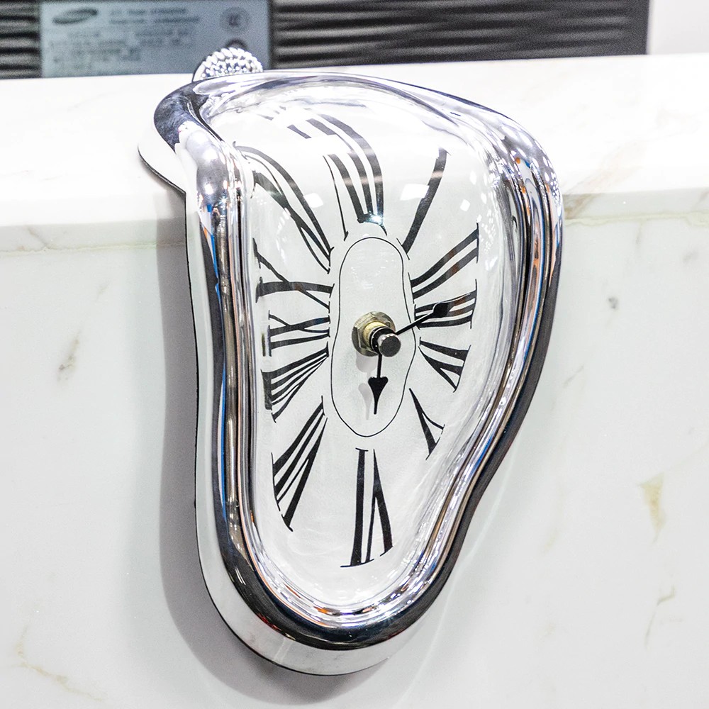 Novel Surreal Melting Distorted Wall Clocks Surrealist Salvador Dali Style Wall Watch Shopee Indonesia