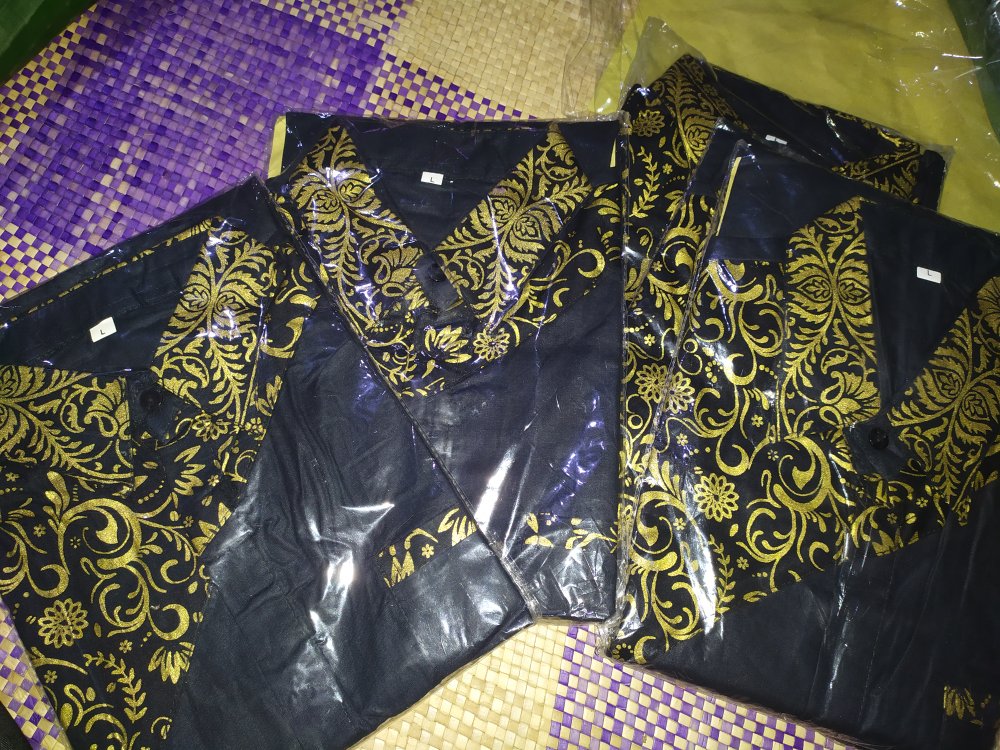 Kemeja Batik Lengan Pendek Hem Kombinasi Prodo Bahan Katun Seragam Murah Pekalongan M L Xl