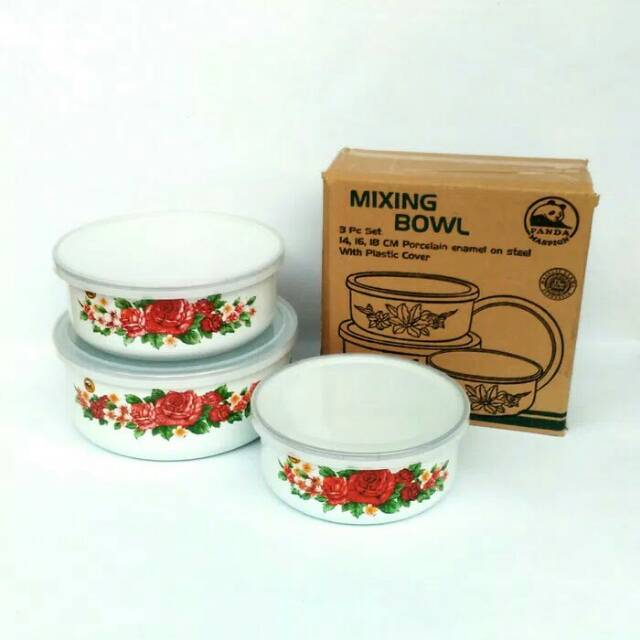 Mixing Bowl Set Maspion Enamel 3 in 1