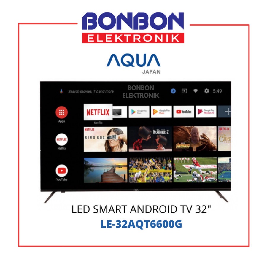 AQUA LED Smart Android TV 32 Inch LE32AQT6600G / LE 32AQT6600 G