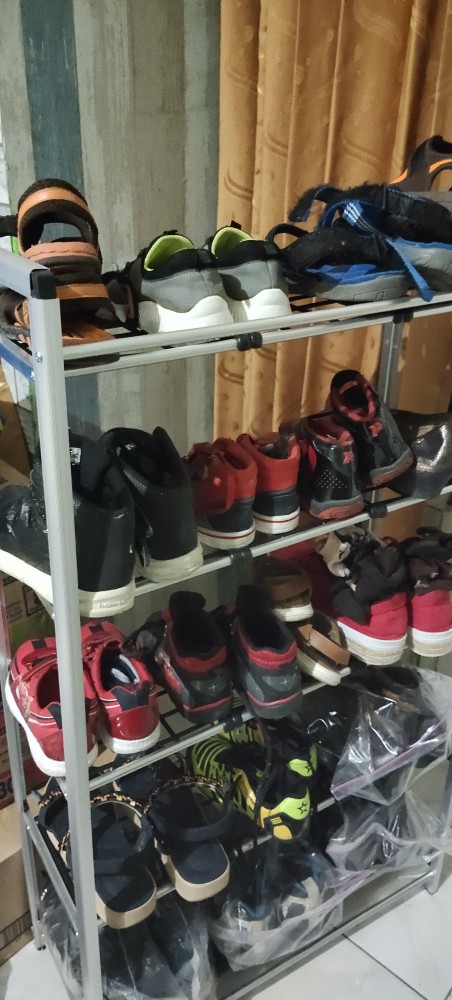 Glory Home Rak Tempat Sepatu Sandal Aluminium 5 Susun