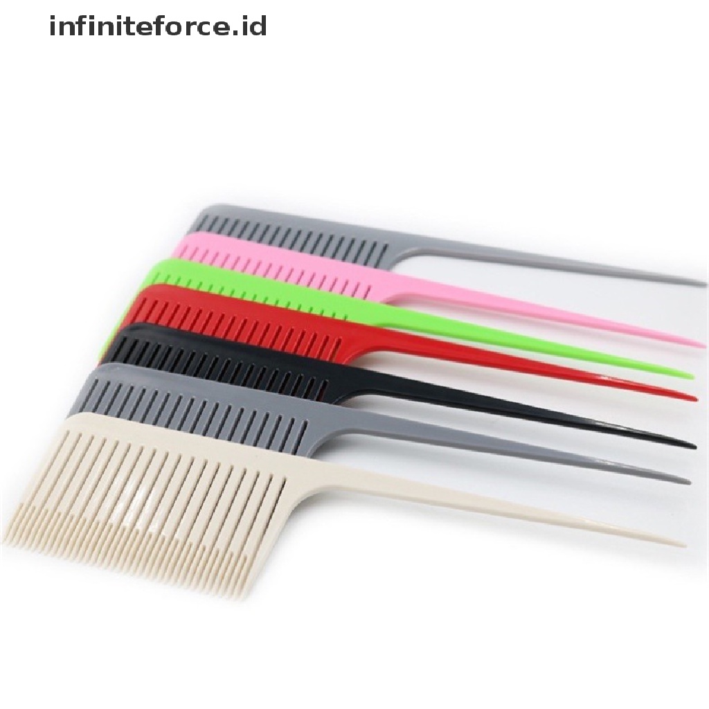 (infiniteforce.id) Sisir Gigi Lebar Dengan Gagang Kait Untuk Cat Rambut