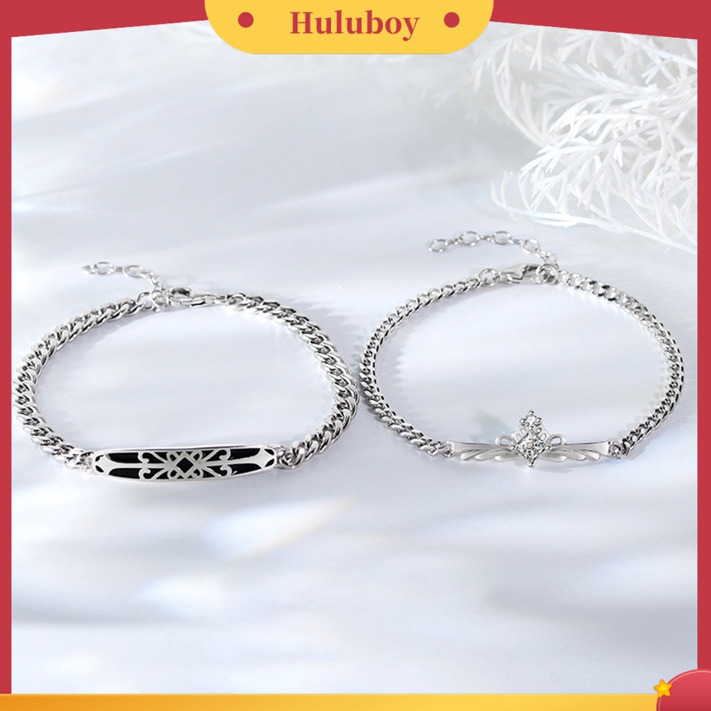 Hu Hu Hu Hu Hu Alat Bantu Pasang Kacamata♡ Gelang Pasangan Adjustable Bahan Tembaga Glossy Gaya Kasual Untuk Wanita