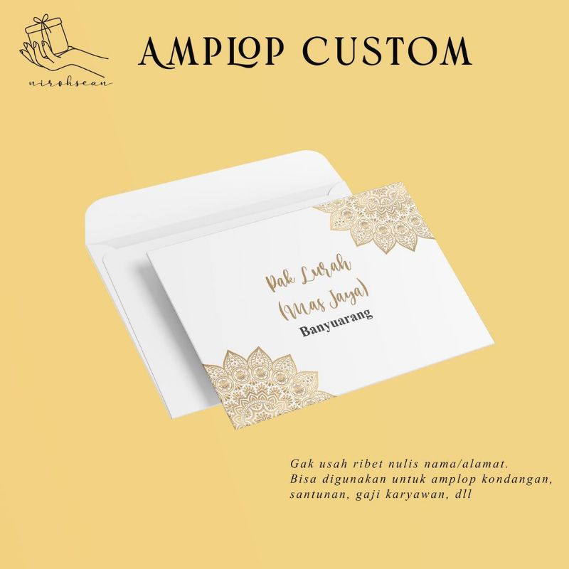 

Amplop kondangan / Amplop sumbangan / Cetak nama amplop / Amplop custom / Per 100 pcs
