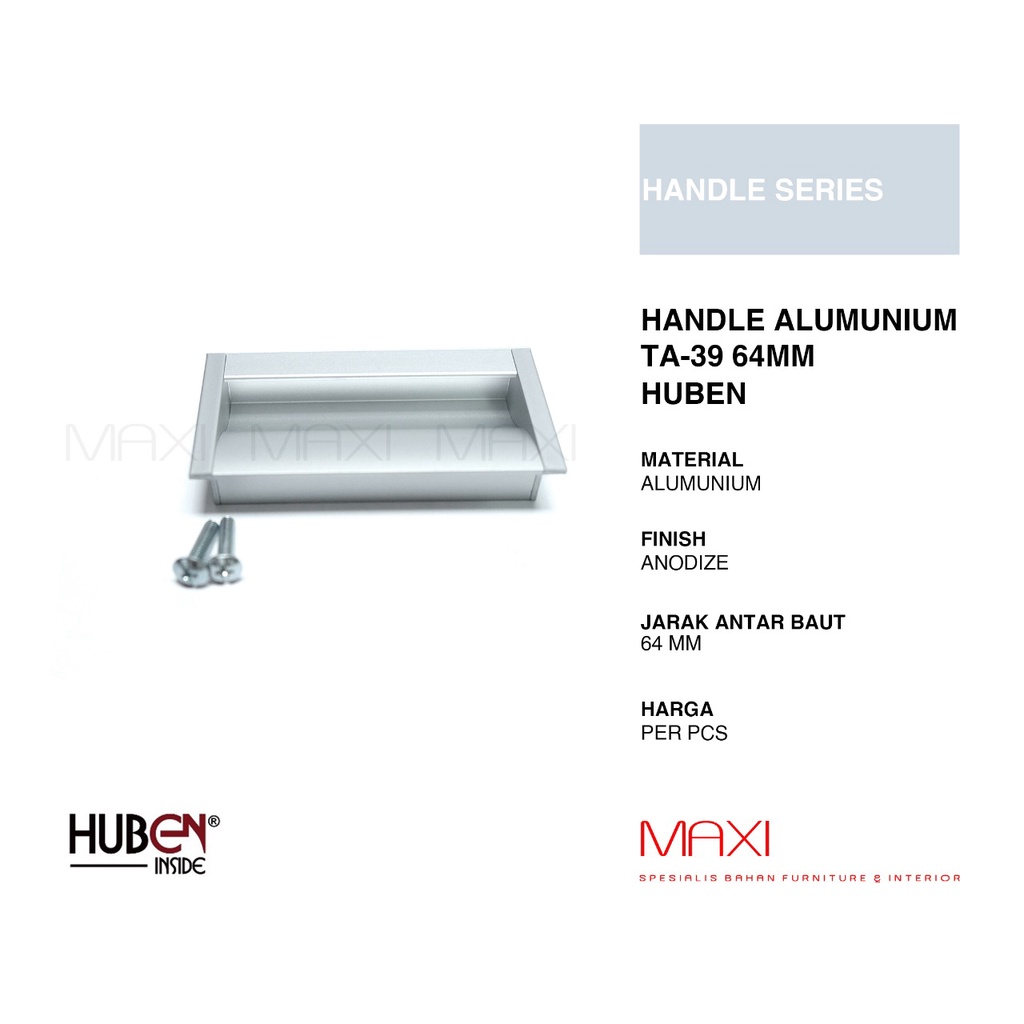 Huben Handle TA-39 64 mm - Handle Tarikan  Huben Alumunium