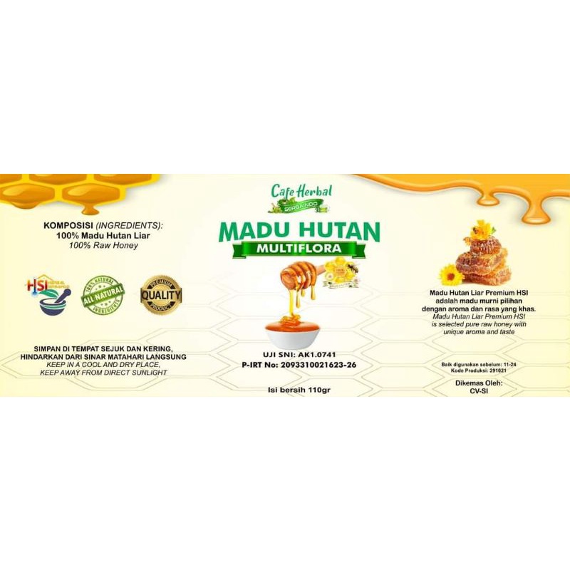 

madu hutan multiflora asli