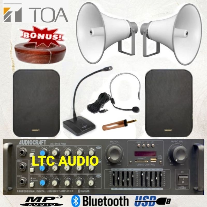 PAKET SOUND SYSTEM TOA MUSHOLA & MASJID UNTUK LUAR - DALAM (IBADAH 1F)