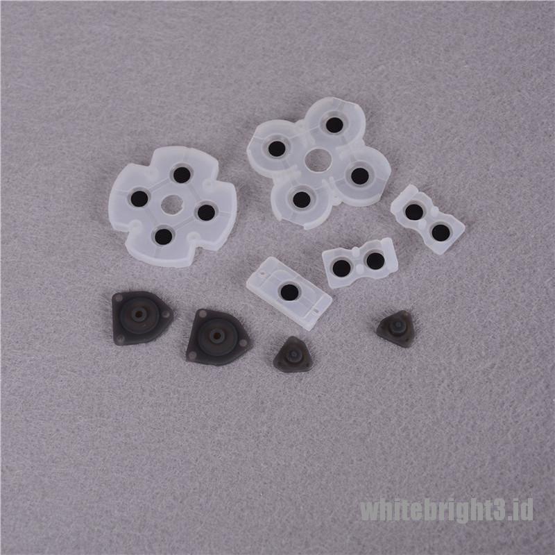 &lt; White3 &gt; 9Pcs / set D-Pad Karet Konduktif Pengganti Untuk Controller PS4