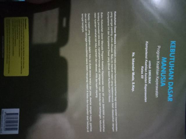 Buku Kdm Ori Buku Kebutuhan Dasar Manusia Smk Mak Keperawatan Kelas Xii 2019 Egc Shopee Indonesia