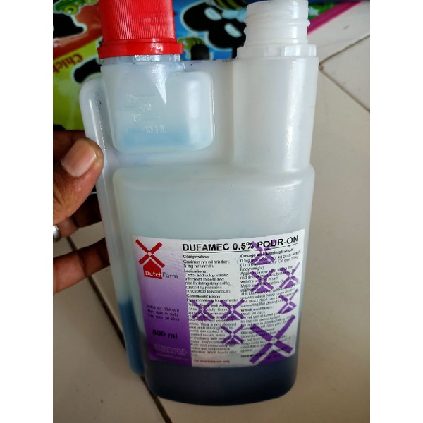 Dufamec Pour On 25Ml Obat Kudik Kutu Cacing Pada Kambing Dan Sapi