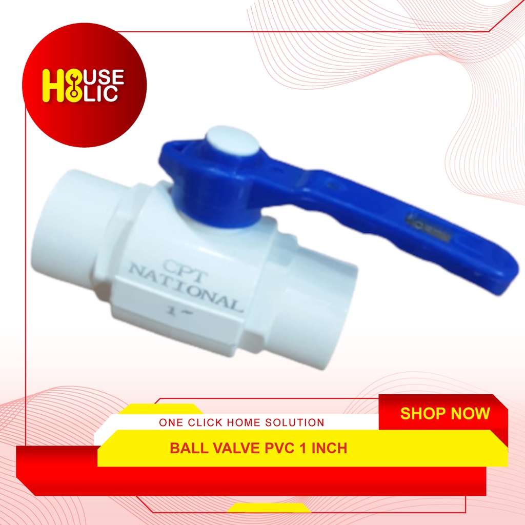 Ball Valve PVC Plastik 1&quot; / Stop Kran Plastik 1 Inch