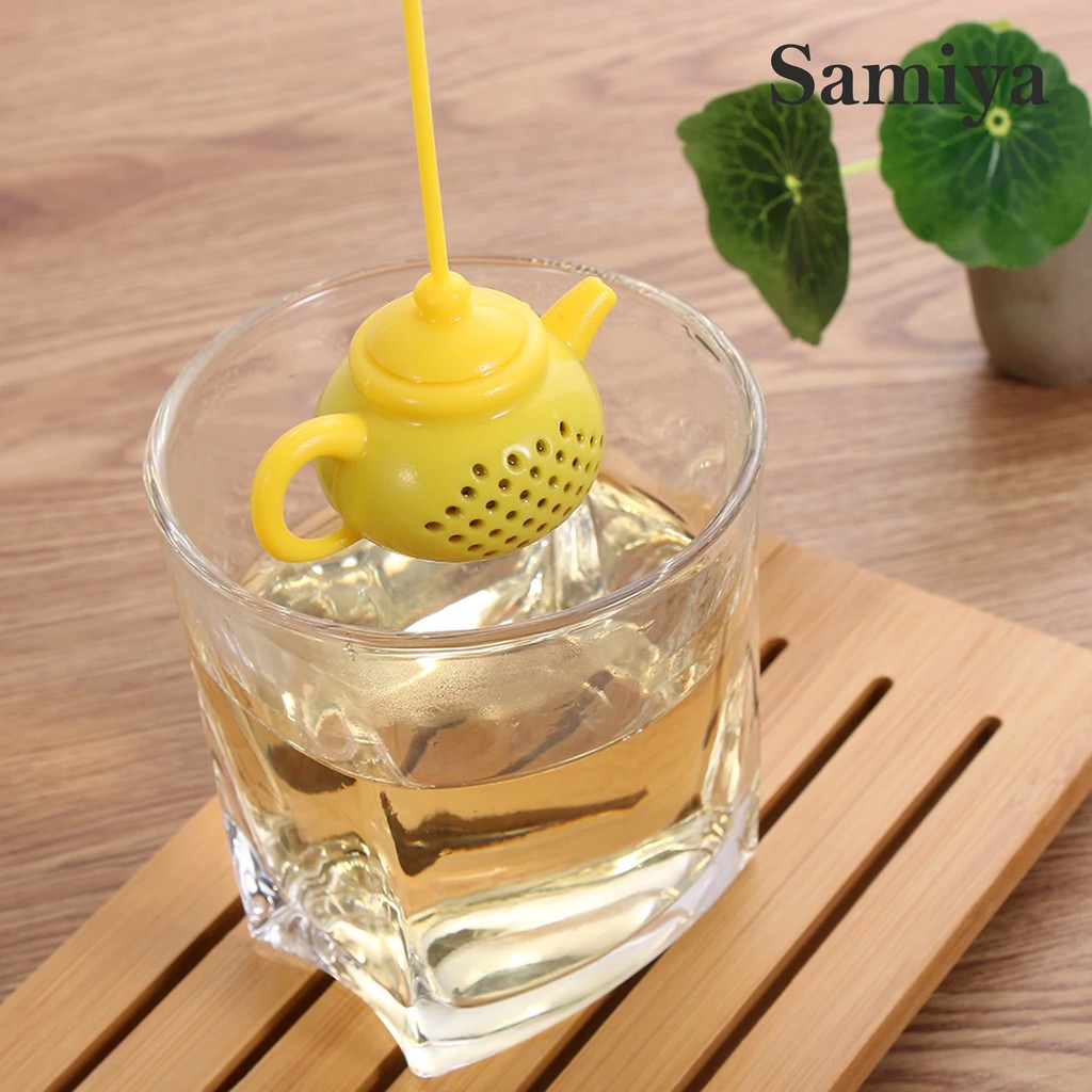 saringan teh silikon / silicone tea bag filter infuse strainer / cute silicone teapot infuser