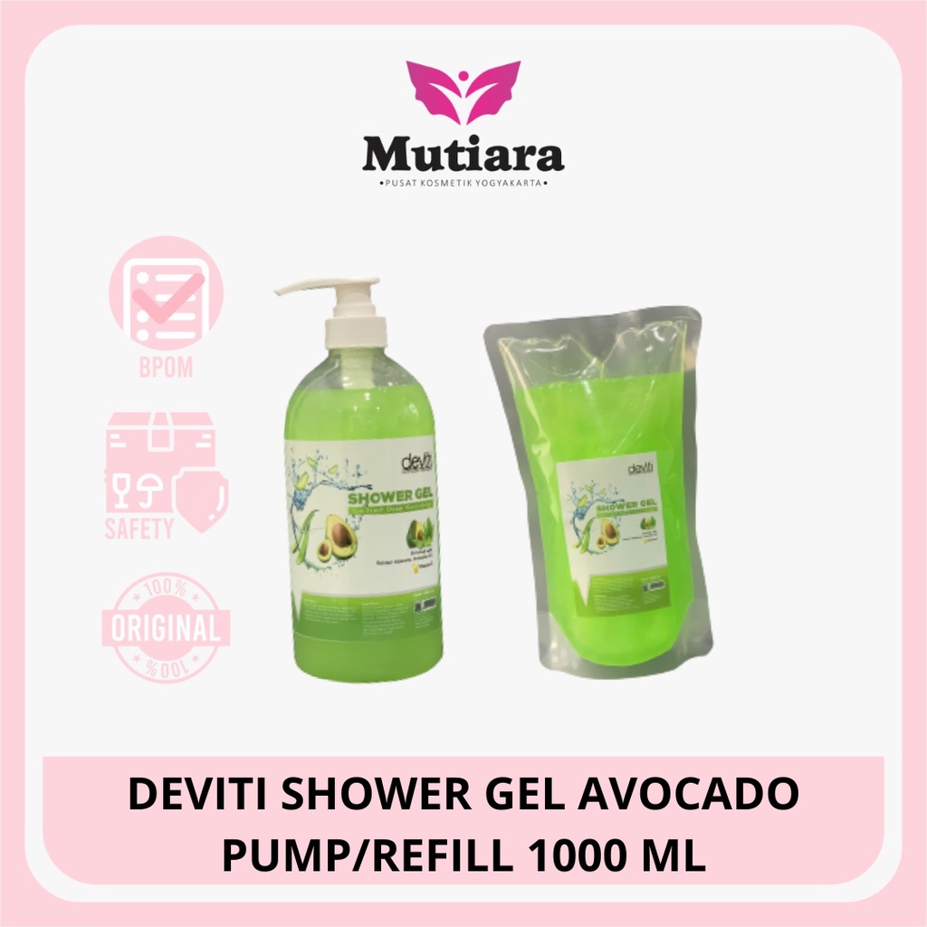 DEVITI SHOWER GEL AVOCADO PUMP/REFILL 1000 ML