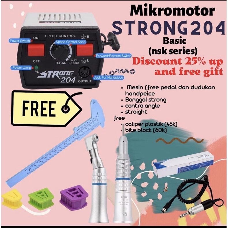 mikromotor strong 204/ micromotor dental strong 204