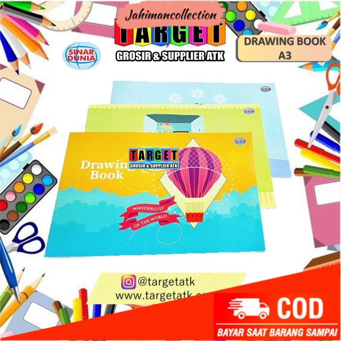 

✨ BISA COD ✨ SIDU BUKU GAMBAR A3 PACK/DRAWING BOOK/A3 - PACK (5 BUKU)