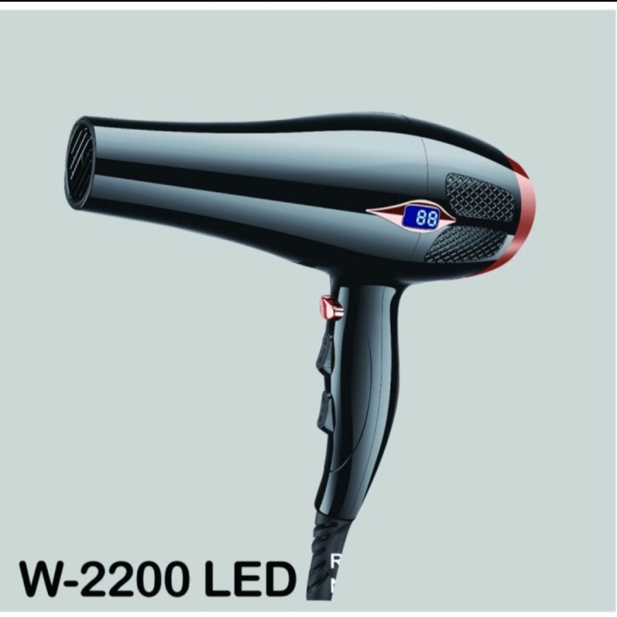 Hair Dryer Angin Panas Dan Dingin Dengn Led Suhu Wigo 2200 Led Ori