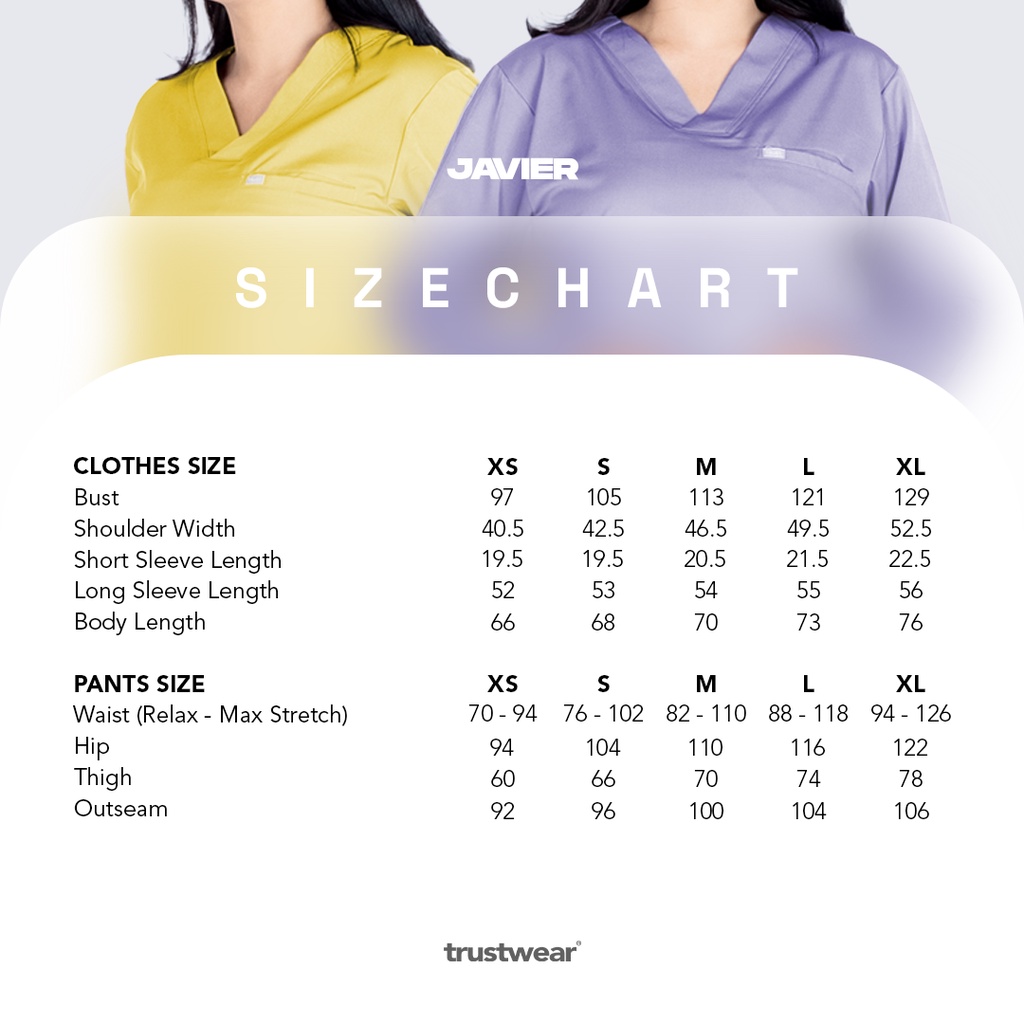 [Scrubs Javier] Doctor's Scrub/Set Baju Celana Jaga OKA OK Perawat/Dokter Lengan Panjang I