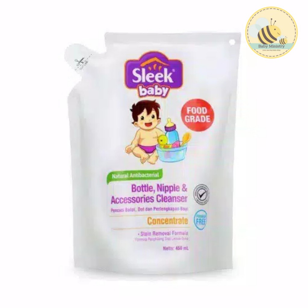 (PROMO!!) Probaby 700ml + (450ml free) / sabun cuci botol bayi dan anak Sleek Baby Bottle Nipple &amp; Accessories Cleanser Pouch 450ml