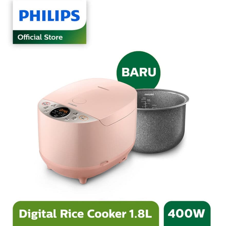 Philips Digital Rice Cooker 1.8 L HD4515/85 Dessert Green=HD-4515/90 Pink Soft Blossom Panci  Marble