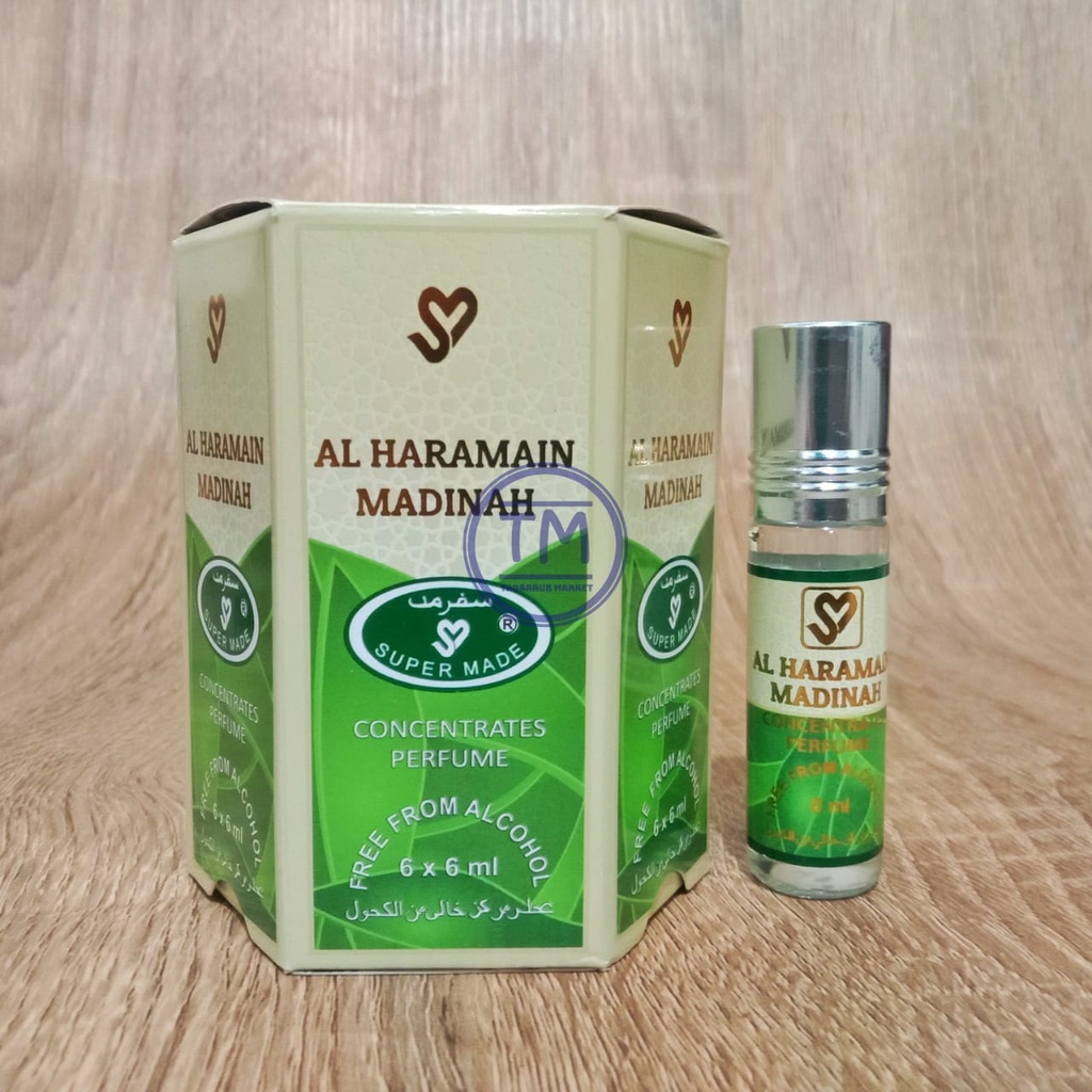 (1 BOX) SUPERMADE HARAMAIN Parfum Al-Haramain Al-Madinah Parfum Al-Madinah Parfum Roll On Non Alkoho