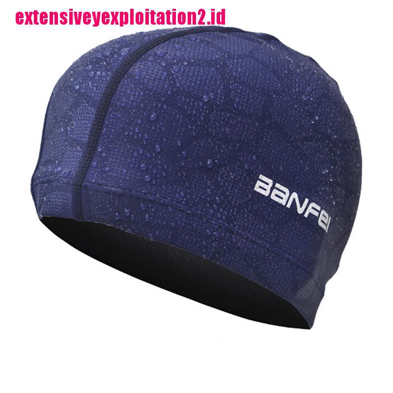 &lt; E2id &amp; &gt; Topi Renang Dewasa Bahan Nilon Flexible Elastis