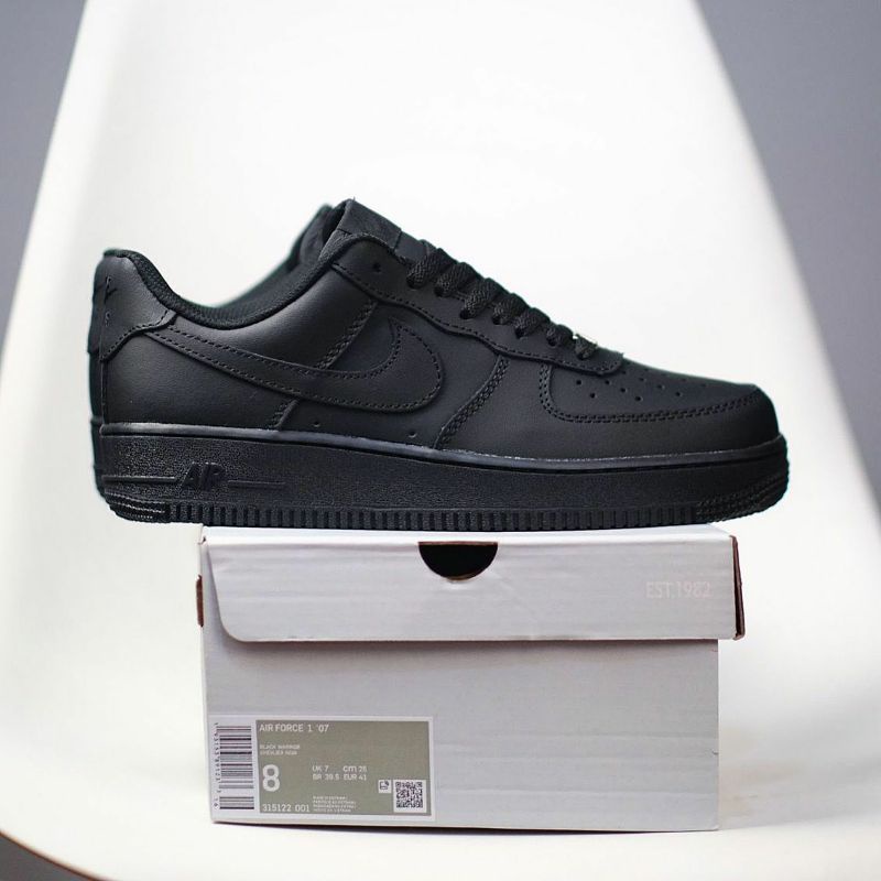 sepatu nike air force 1 07 full black original