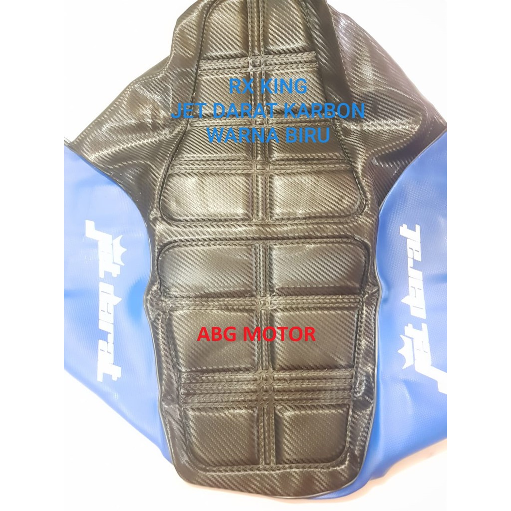 LAPIS KULIT JOK SADEL YAMAHA RX KING MODEL JET DARAT KARBON WARNA BIRU