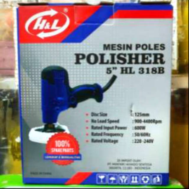 Mesin Poles Mobil Car Polisher 5 Inch Merk H&amp;L With Variable Speed