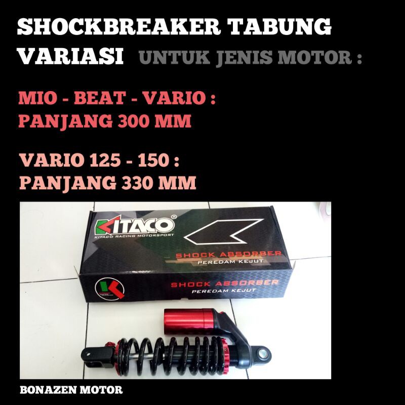 Shockbreaker Tabung Variasi Beat Mio Vario / Shock Sokbreker / Karbu FI ESP 110 125 150 / Kitaco