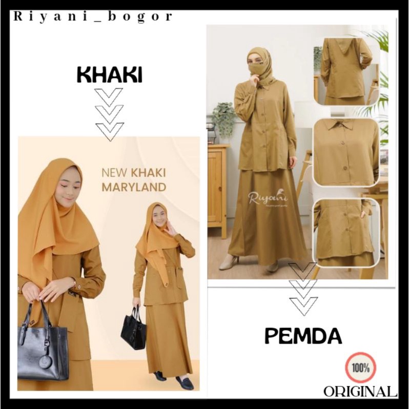 SERAGAM DINAS PEMDA KHAKI by RIYANI GAMIS KERJA SERAGAM KERJA WANITA SERAGAM DINAS WANITA