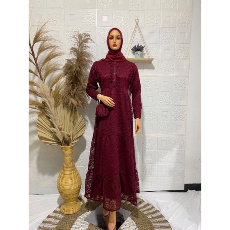 GAMIS BRUKAT BABY DOLL/GAMIS PESTA/KEBAYA BRUKAT