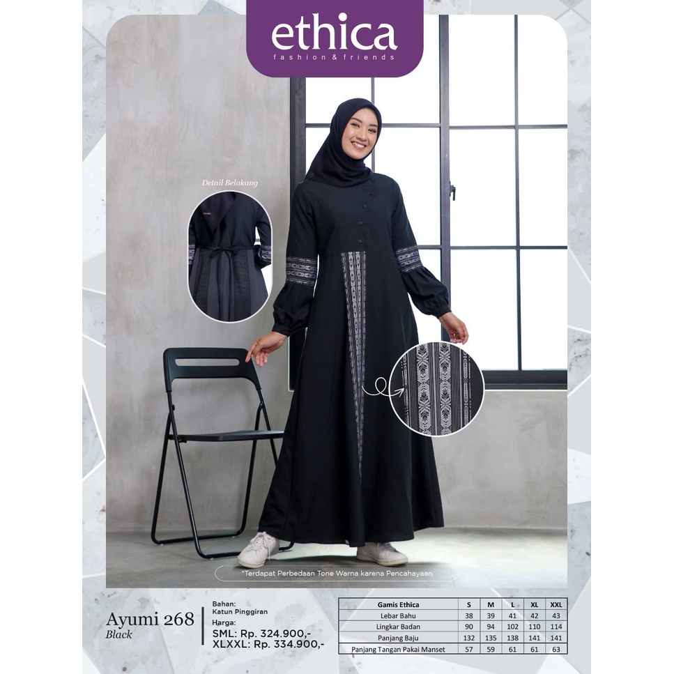 GAMIS TERBARU 2021 ETHICA AYUMI 268 BLACK
