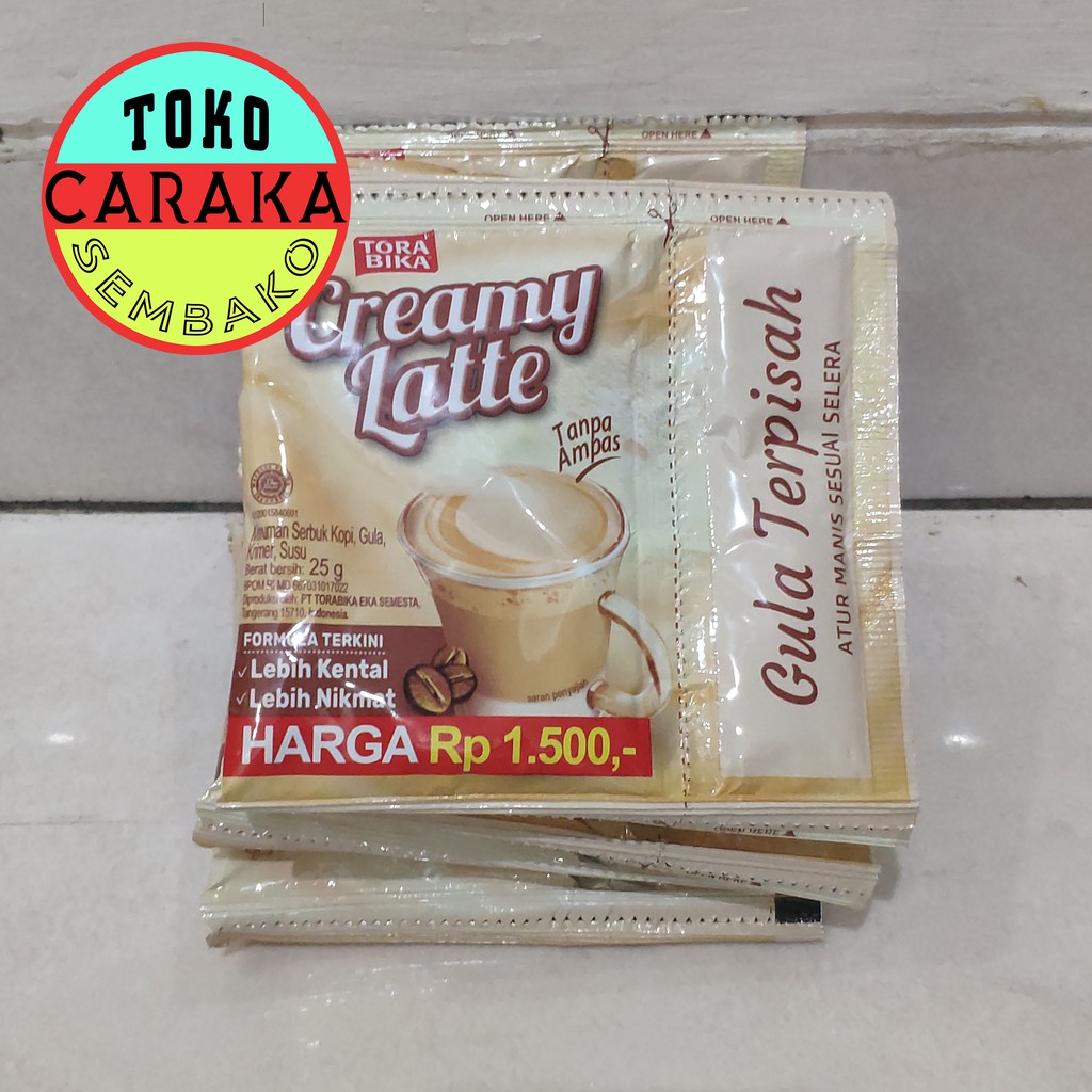 

Kopi Torabika Creammy Latte - Tora Bika - 1 renceng isi 10 x 25g