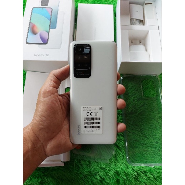 HANDPHONE HP SECOND BEKAS. REDMI 10 6/128,fullset mulus 98%
