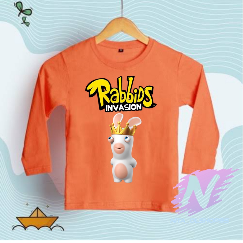 kaos rabbids baju kaos anak rabbid invasion kaos lengan panjang