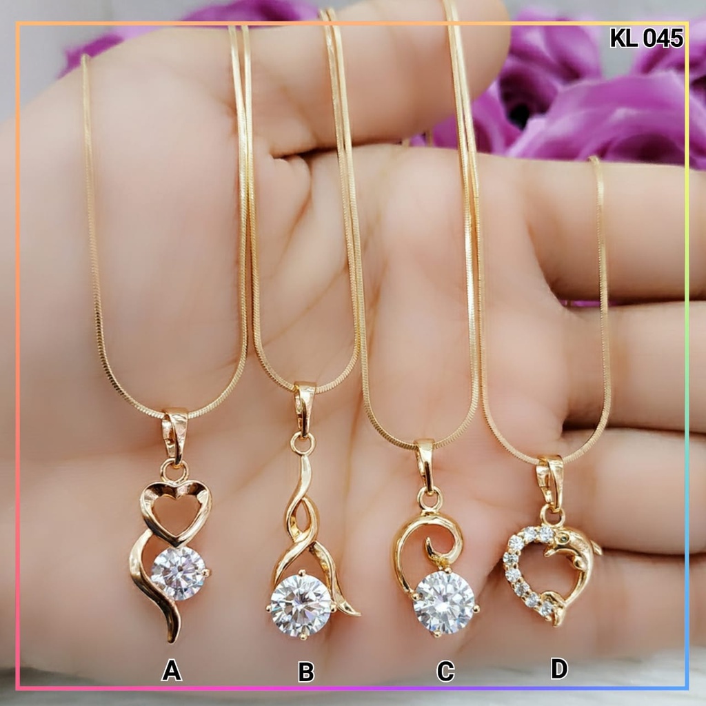 Kalung xuping kalung dewasa set liontin cantik permata premium KL 045 lapis emas gold