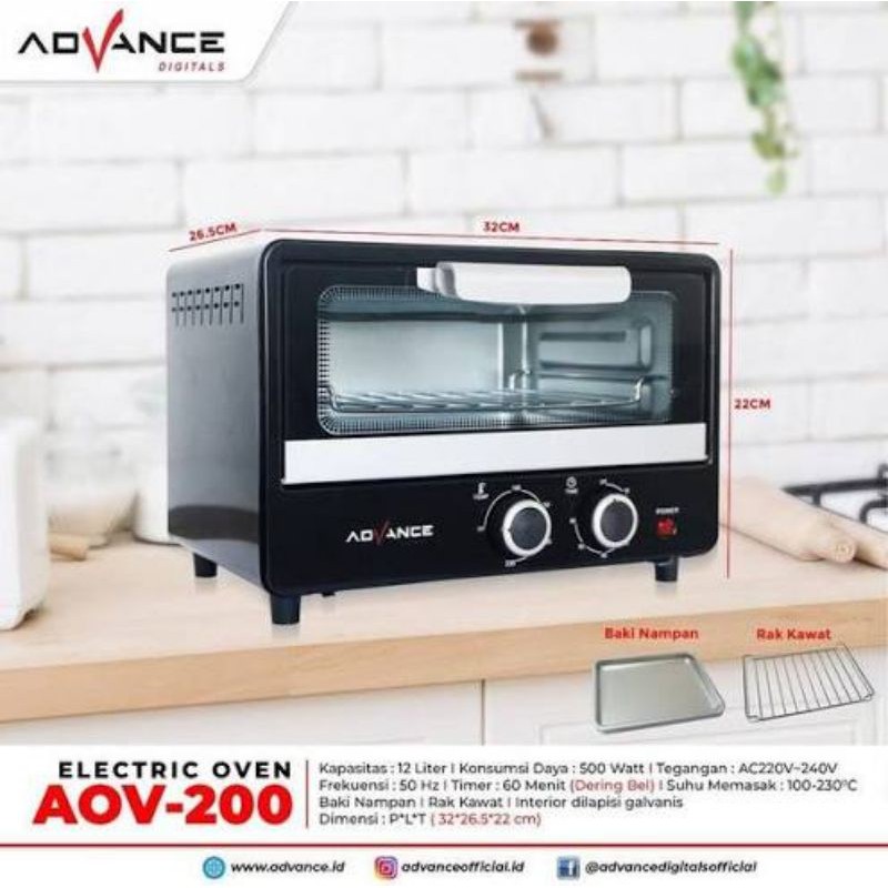Advance Oven Listrik 12 Liter AOV-200