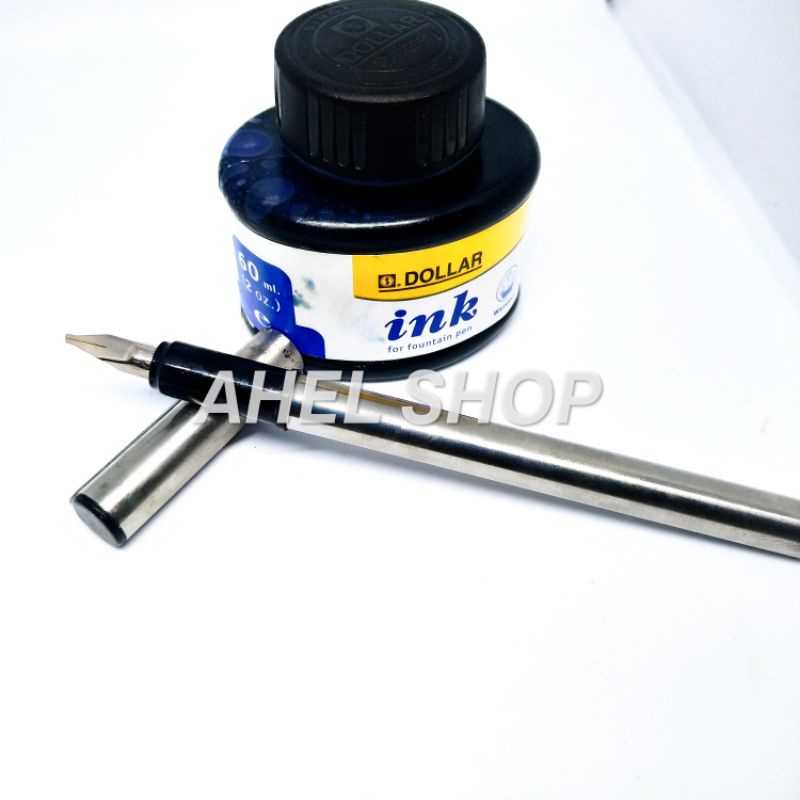 

Fountain Pen Kalam kaligrafi japan Nib 1 Mm tinta dollar biru