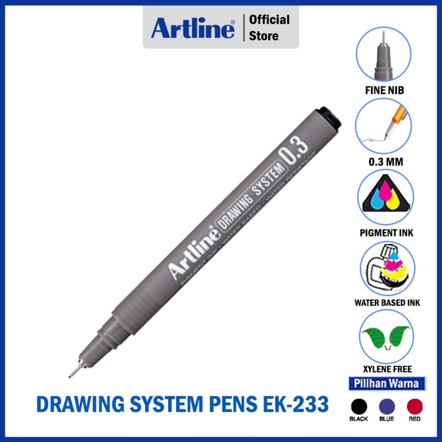 

PULPEN ARTLINE DRAWING PEN 0.3MM EK-233