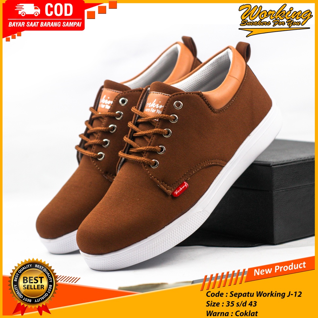 Working Sneakers For You Sepatu Pria/Wanita Kerja J-12 Size 36-43