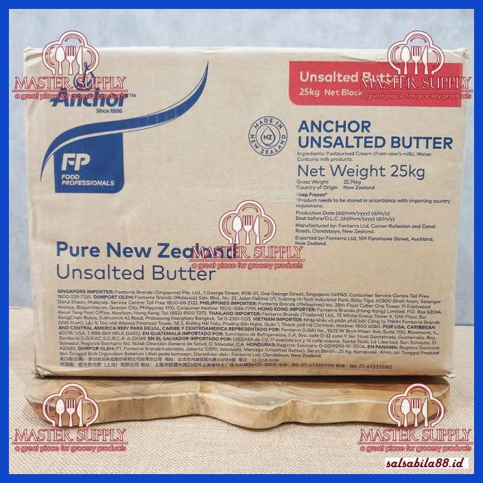 

Rettubagetnem- Unsalted Butter Anchor Repack 500 Gr / Anchor Butter Import Halal -Asli-Slii.