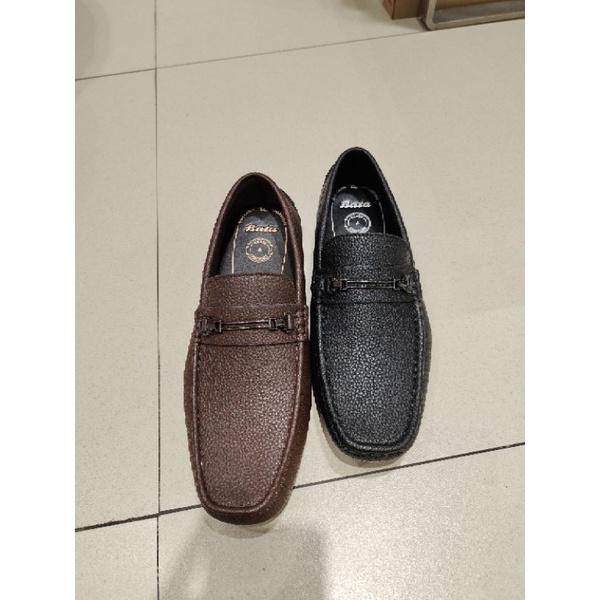 Bata original Sepatu slip on pria / Pantofel slip on pria Bahan sintetis premium original Bata